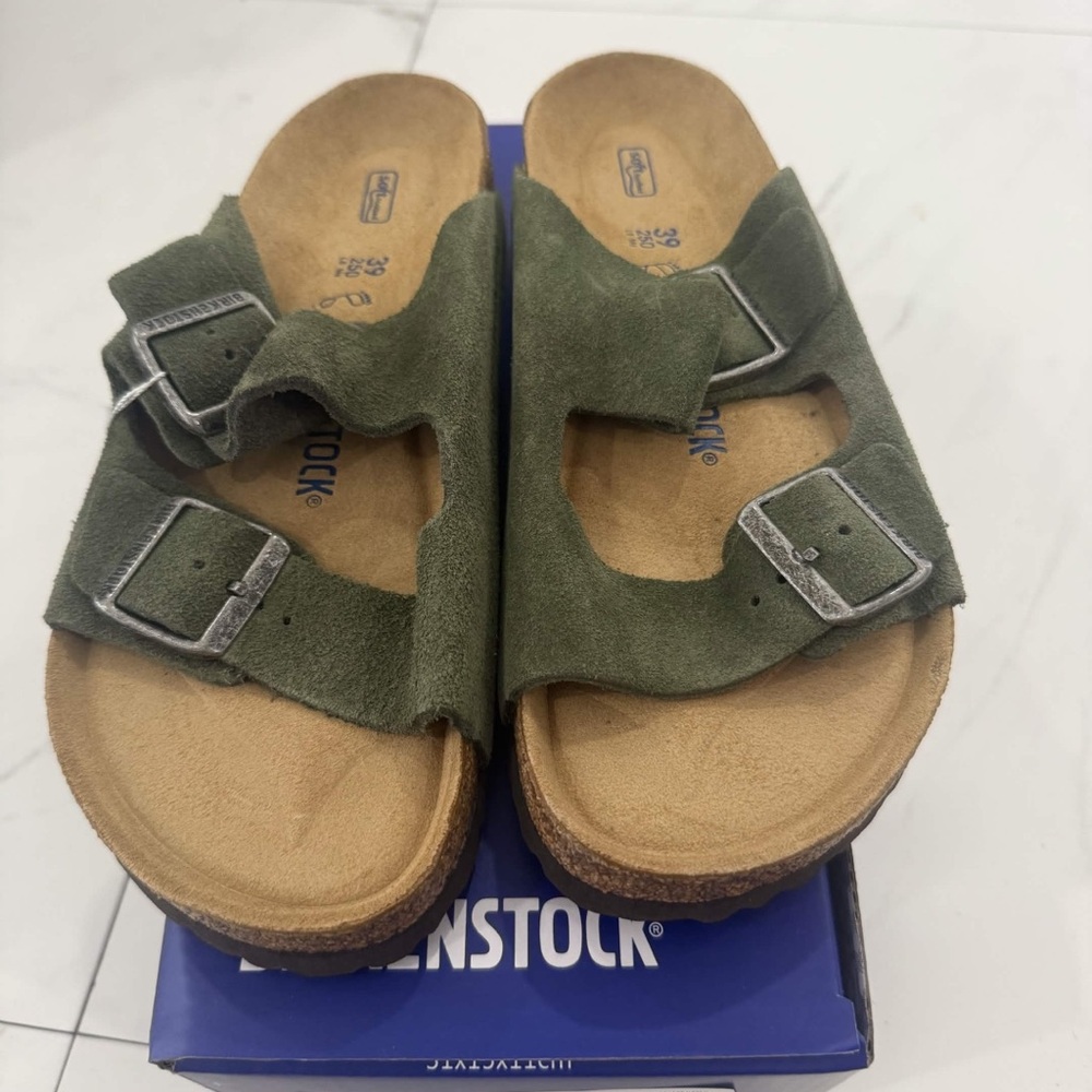 Birkenstock Arizona Army Green Suede Women’s Size 39, 38 Available - Picture 2 of 11